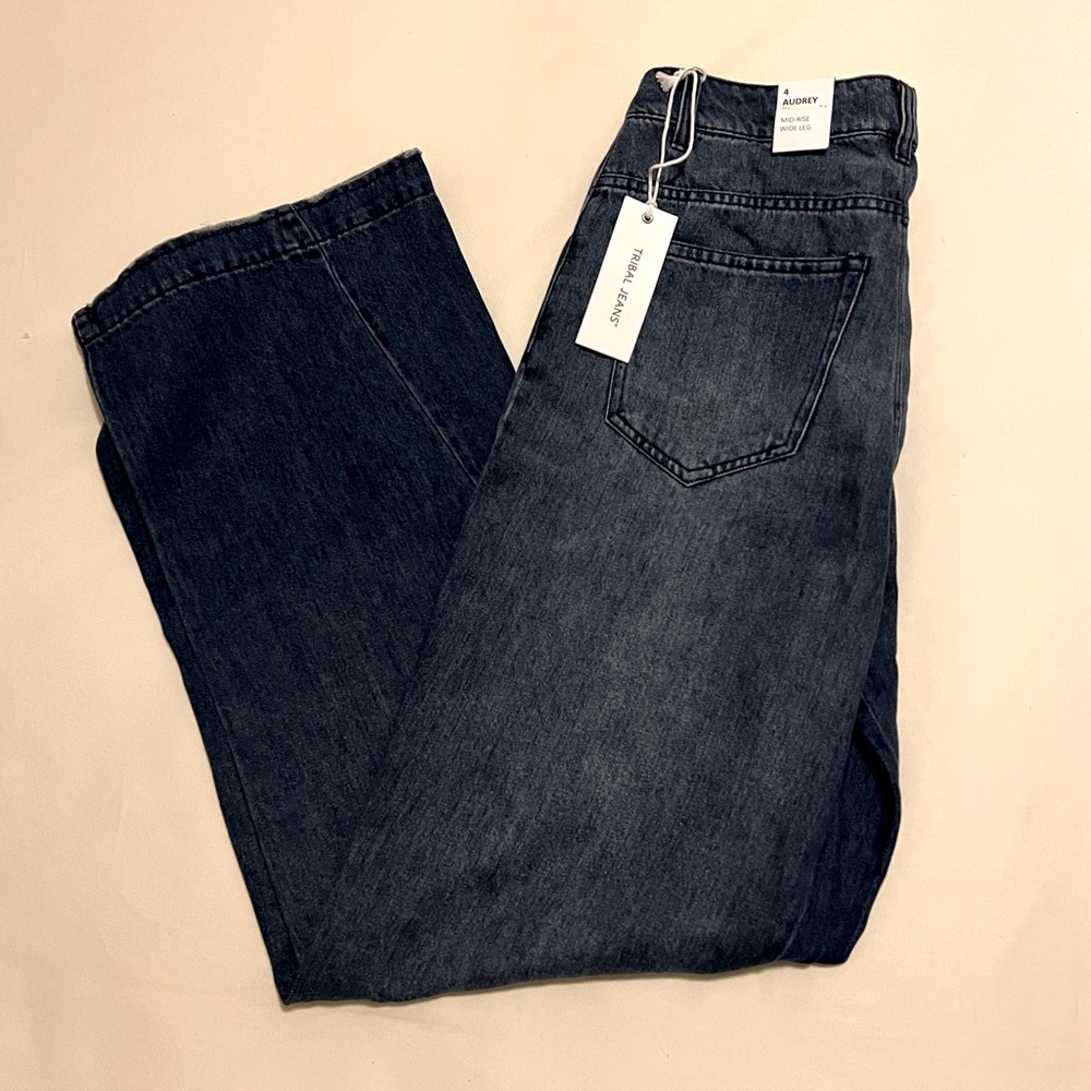 NWT Tribal Audrey Mid-Rise Wide Leg Jean